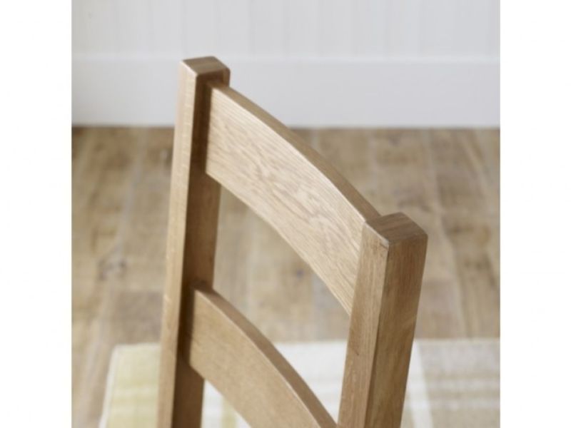 Birlea Malvern Oak Pair Of Ladder Back Dining Chairs
