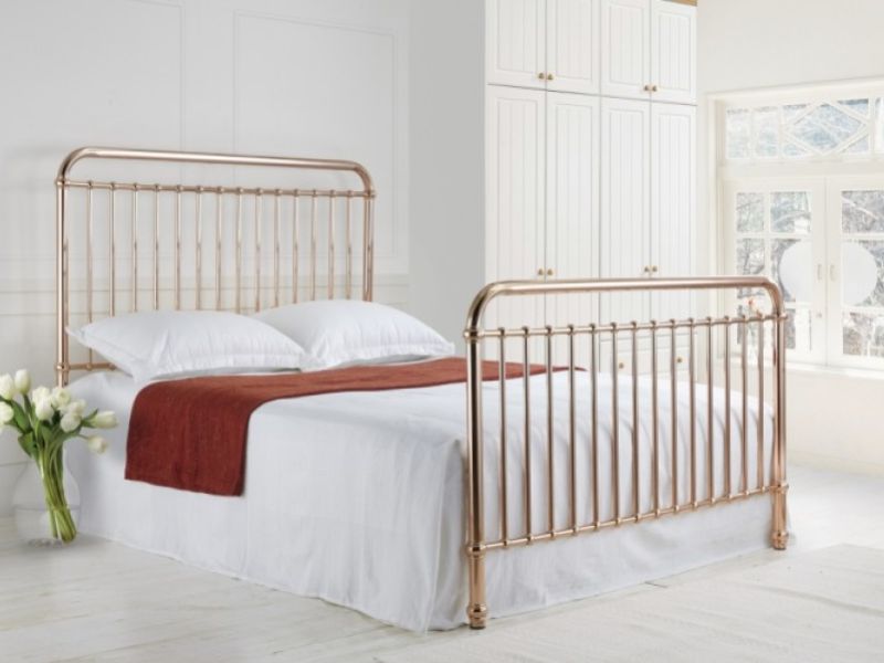 Time Living Rose 5ft Kingsize Rose Gold Metal Bed Frame