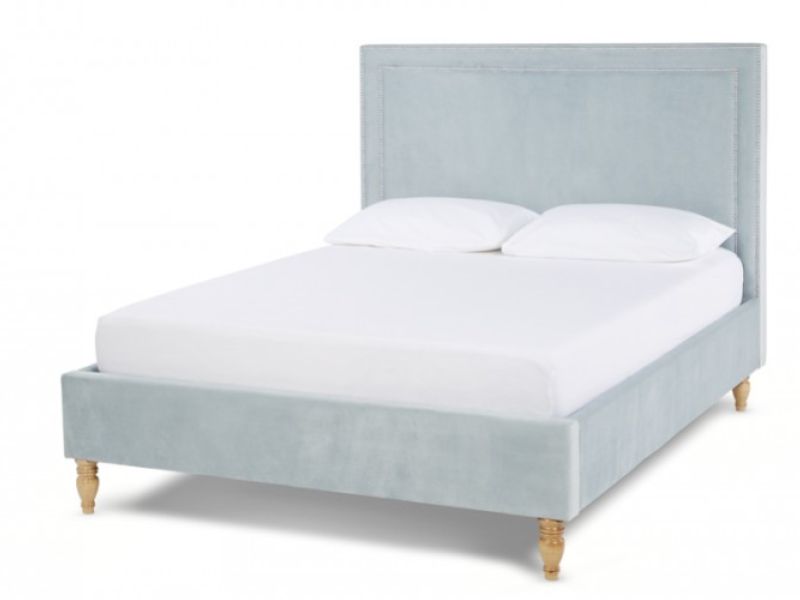 Serene Louise 4ft6 Double Duck Egg Fabric Bed Frame