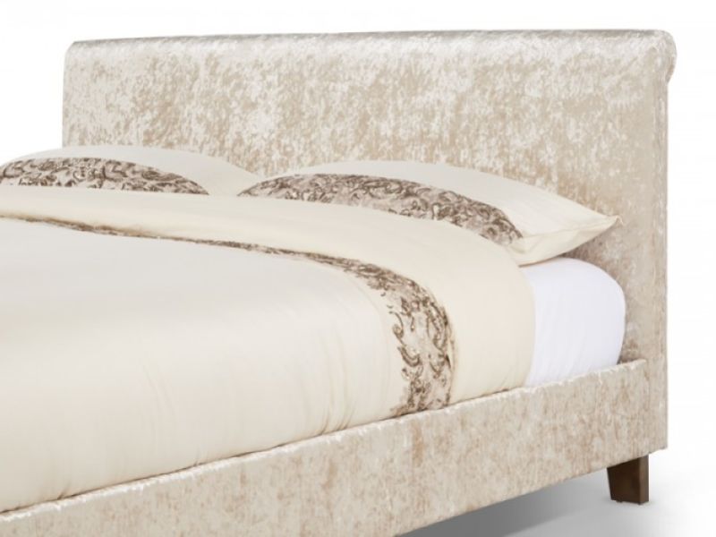 Serene Stella 6ft Super Kingsize Gold Velvet Fabric Bed Frame