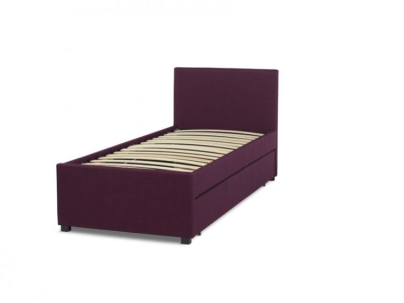 Serene Lily 3ft Single Plum Fabric Guest Bed