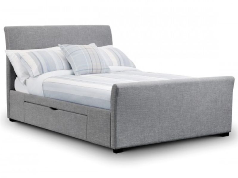 Julian Bowen Capri 4ft6 Double Grey Fabric Storage Bed