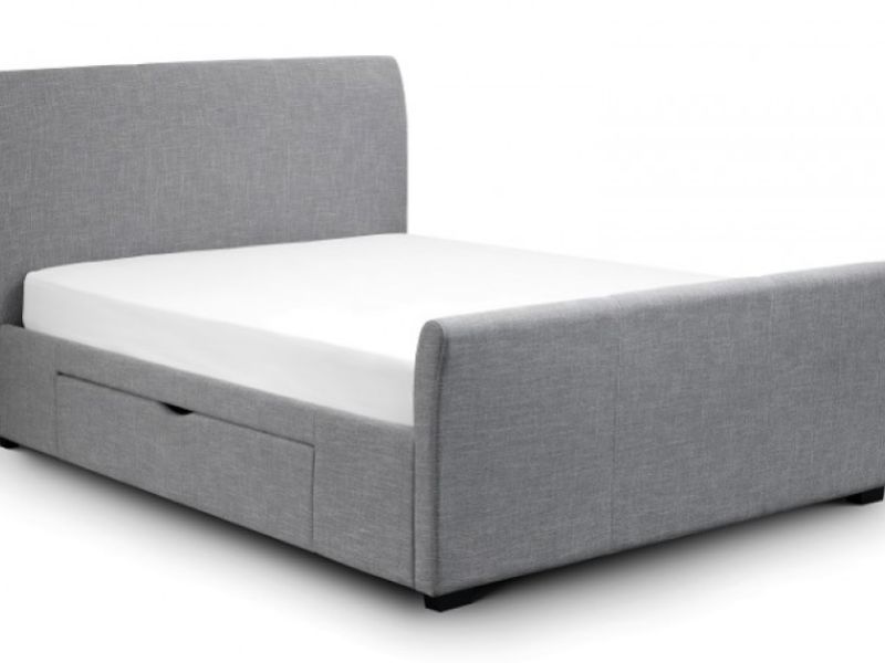Julian Bowen Capri 4ft6 Double Grey Fabric Storage Bed