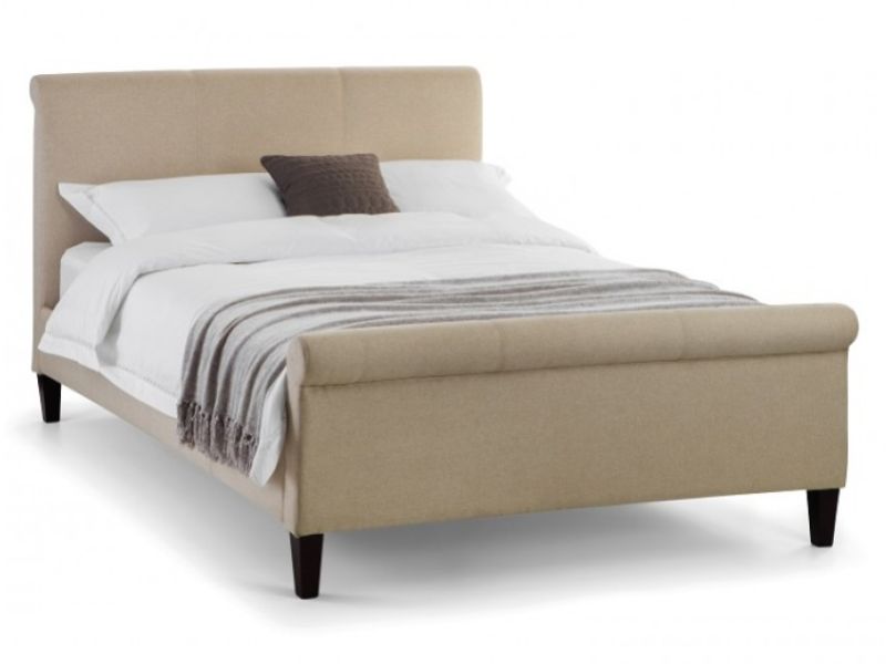 Julian Bowen Grosvenor 4ft6 Double Sand Linen Fabric Bed Frame