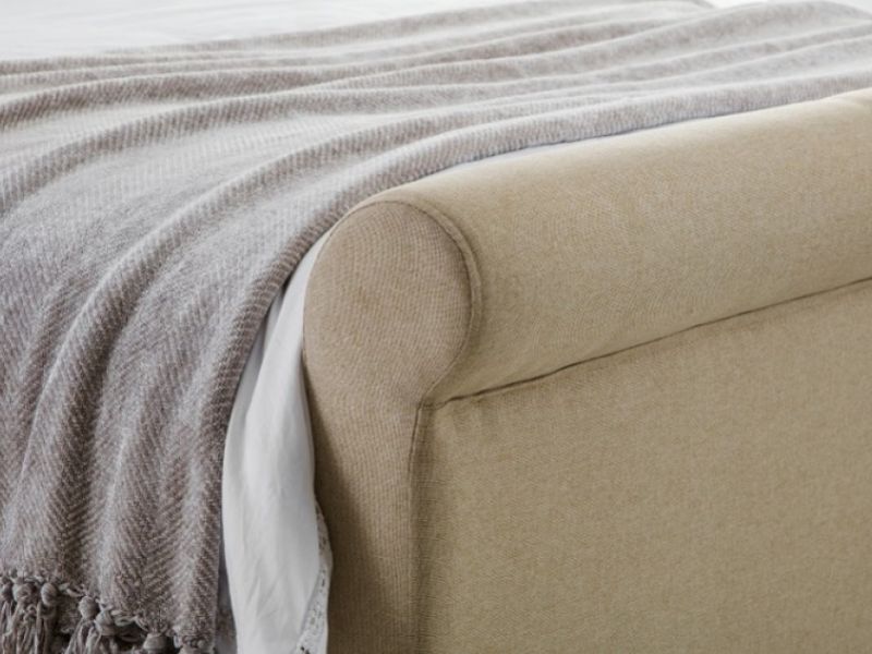 Julian Bowen Grosvenor 4ft6 Double Sand Linen Fabric Bed Frame