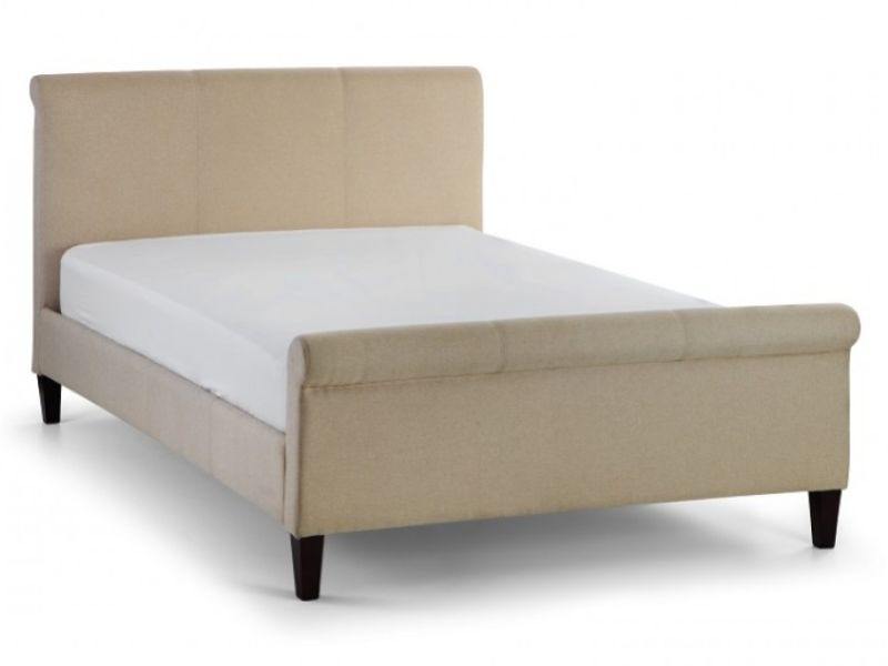 Julian Bowen Grosvenor 4ft6 Double Sand Linen Fabric Bed Frame