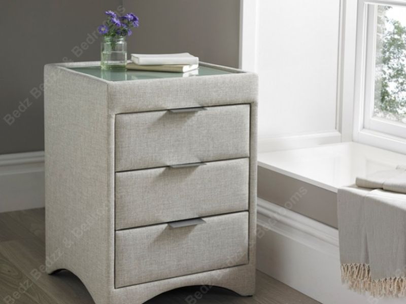 Kaydian Valencia Pendle Oatmeal Fabric Bedside