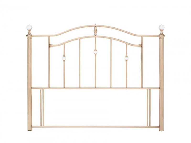 Double Rose Gold Metal Headboard, Rose Gold Bed Frame Double