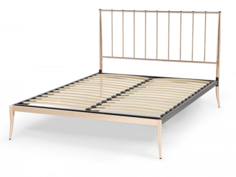 Serene Saturn 4ft6 Double Rose Gold, Rose Gold Bed Frame Double