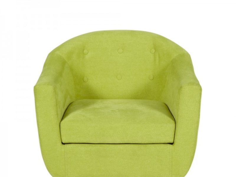 Serene Evie Green Fabric Tub Chair