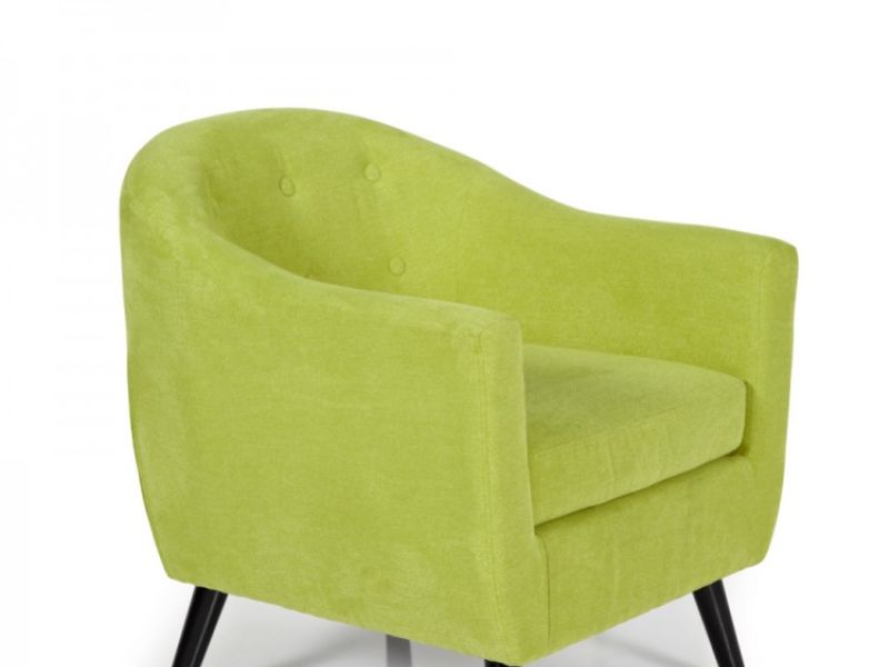 Serene Evie Green Fabric Tub Chair