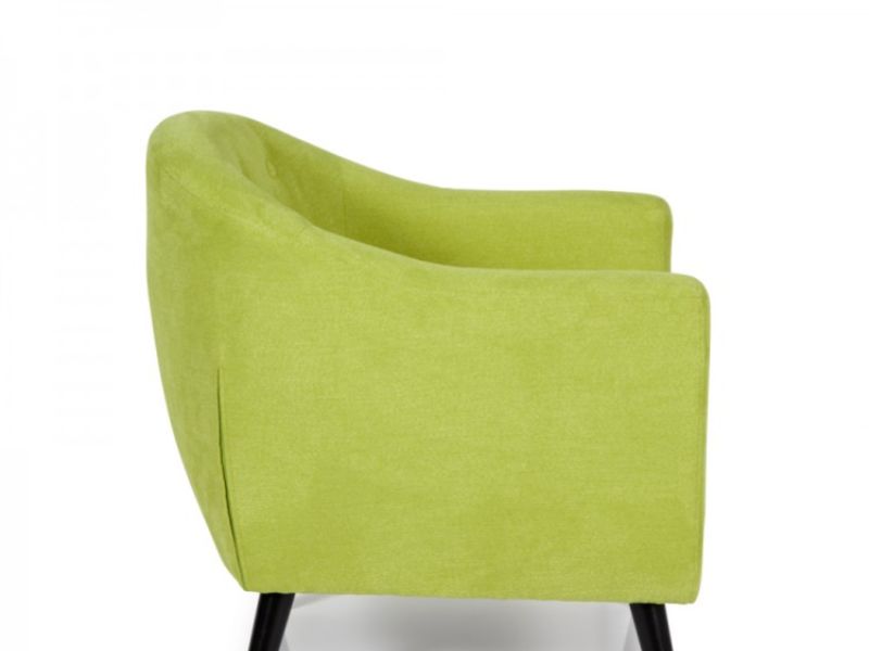 Serene Evie Green Fabric Tub Chair