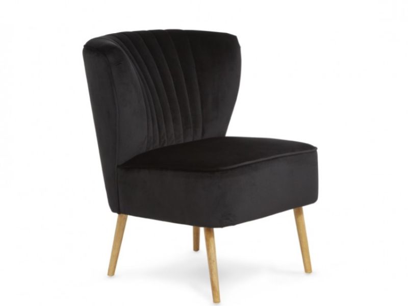 Serene Prestwick Black Fabric Chair And Stool
