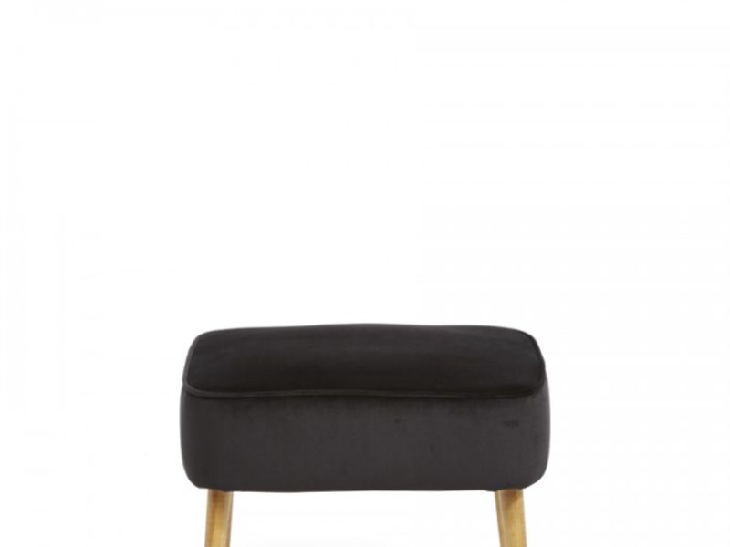 Serene Prestwick Black Fabric Chair And Stool