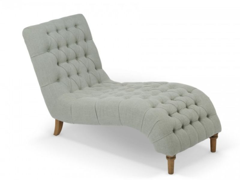 Serene Inverness Duck Egg Fabric Chaise Lounge