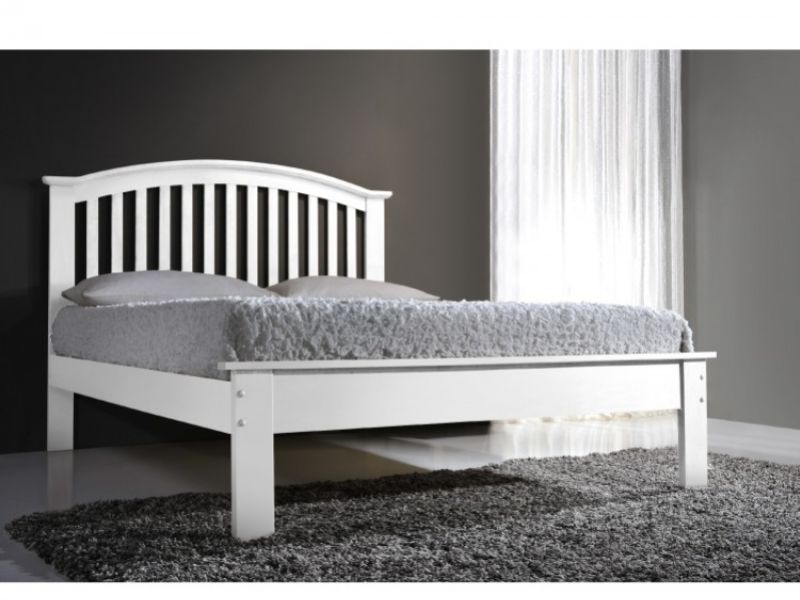 Flintshire Leeswood 3ft Single White Wooden Bed