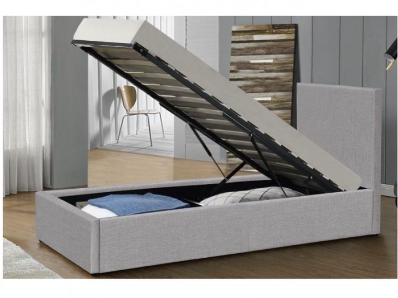 Sleep Design Richmond 3ft Single Grey Fabric Ottoman Bed Frame