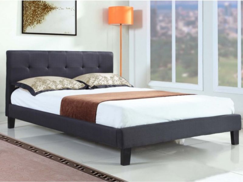 Sleep Design Blenheim 5ft Kingsize Black Fabric Bed Frame