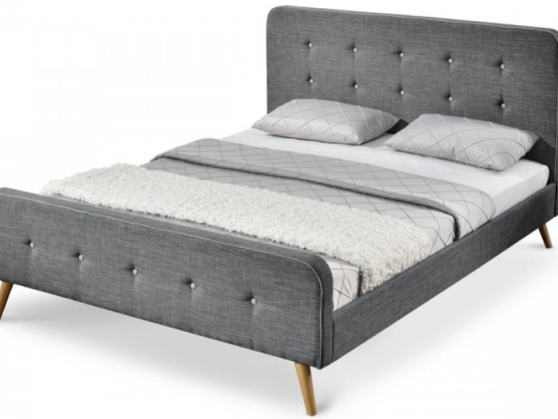 Sleep Design Winchester 5ft Kingsize Charcoal Grey Fabric Bed Frame