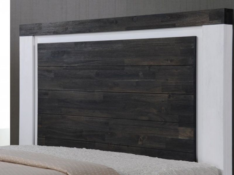 Sleep Design Chelford 4ft6 Double White And Ash Grey Wooden Bed Frame