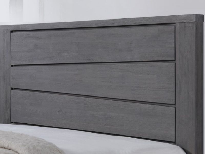 Sleep Design Gawsworth 4ft6 Double Grey Wooden Bed Frame