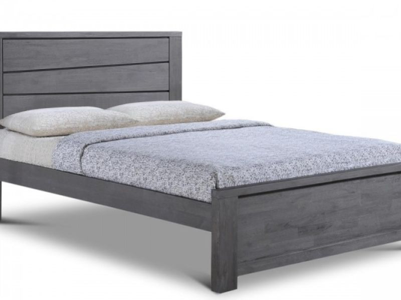 Sleep Design Gawsworth 5ft Kingsize, Grey Wood Bed Frame King Size