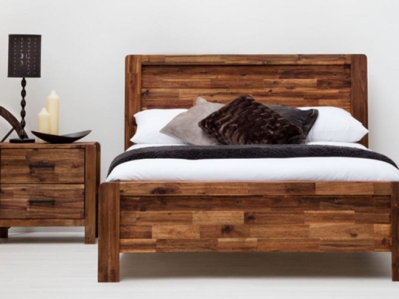 Sleep Design Chester 4ft6 Double Rustic Wooden Bed Frame