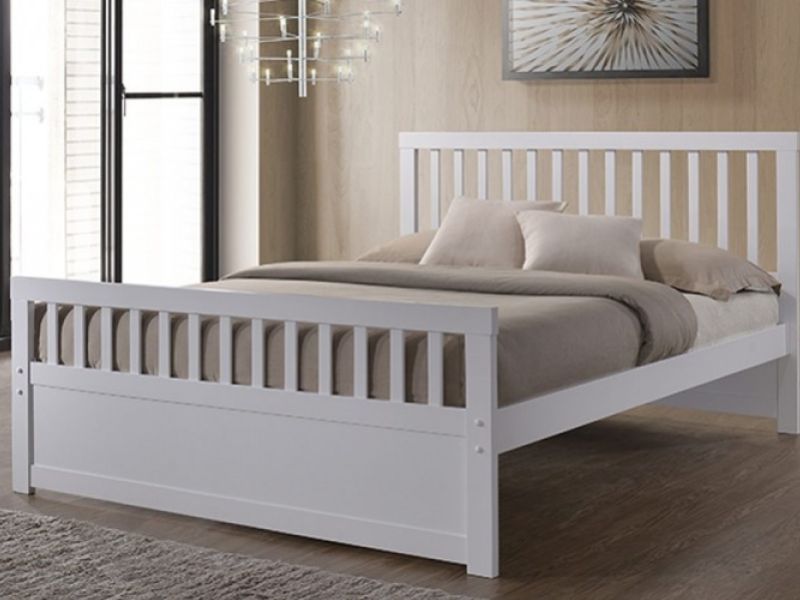 White Wooden Storage Bed Frame, Wood Storage Bed Frame