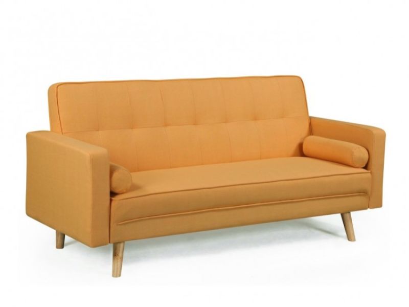 Sleep Design Boston Yellow Fabric Sofa Bed