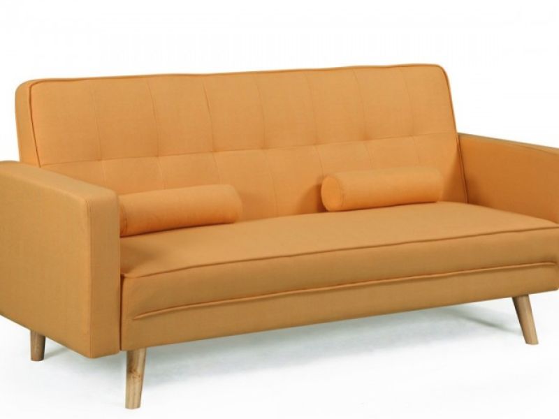 Sleep Design Boston Yellow Fabric Sofa Bed