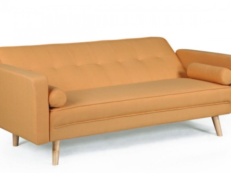 Sleep Design Boston Yellow Fabric Sofa Bed