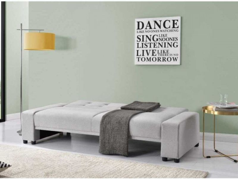 Sleep Design Chicago Grey Fabric Sofa Bed With Bluetooth Speakers
