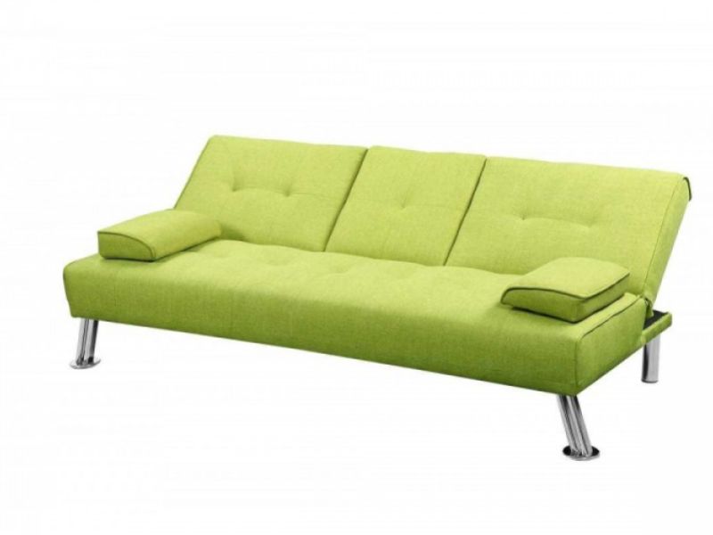 Sleep Design New York Green Fabric Sofa Bed