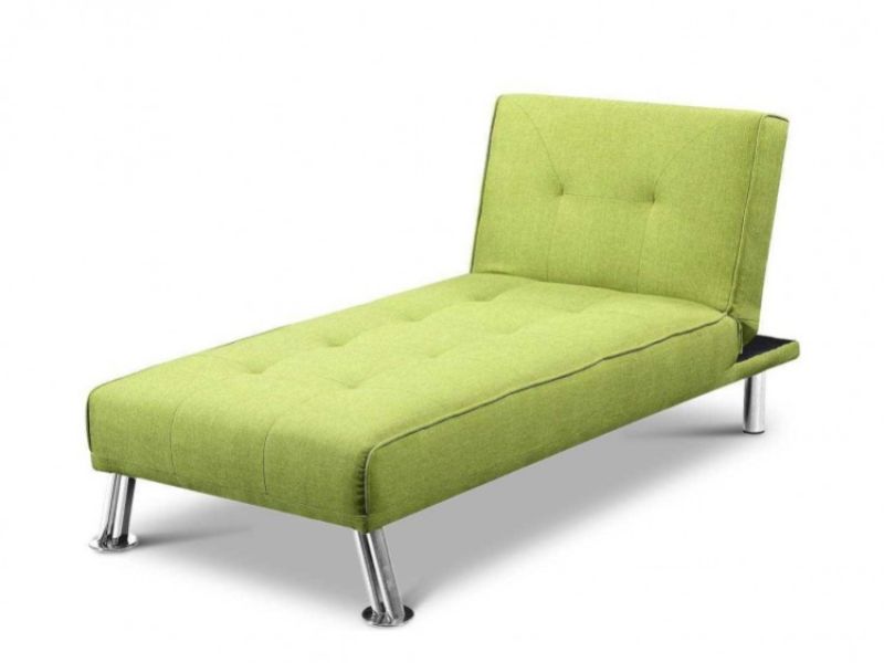 Sleep Design New York Green Fabric Chaise Lounge Bed