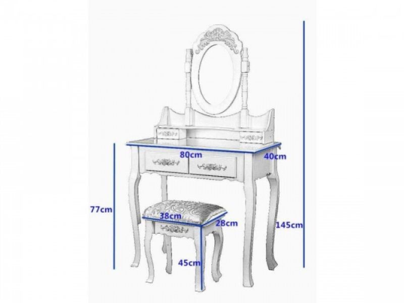 Sleep Design Carmen Dressing Table Set