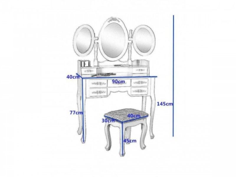 Sleep Design Diana Dressing Table Set