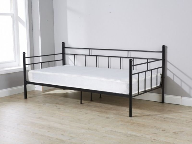 GFW Arizona 3ft Single Black Metal Day Beds