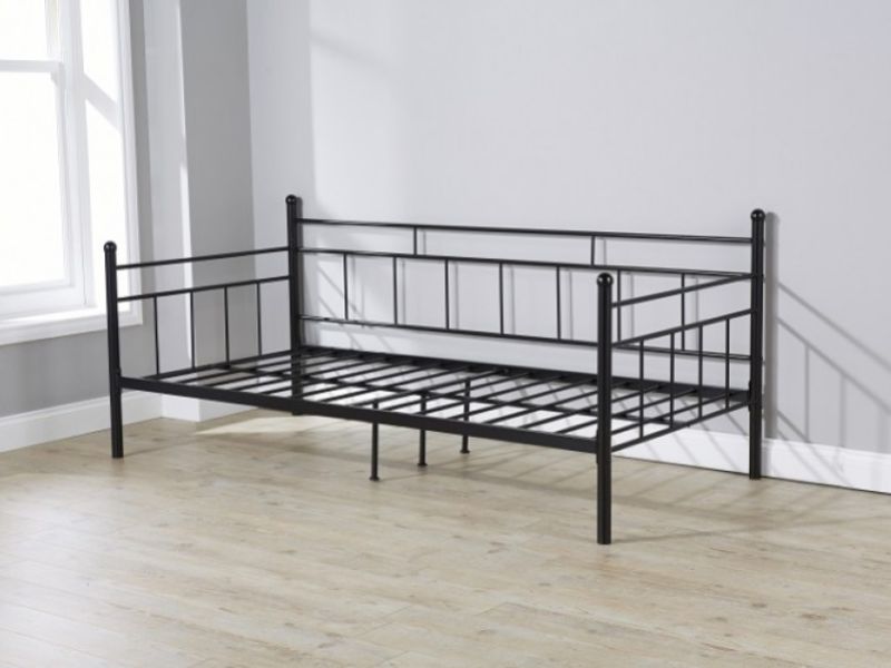 GFW Arizona 3ft Single Black Metal Day Beds