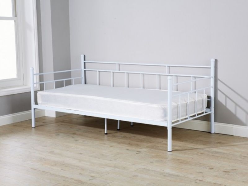 GFW Arizona 3ft Single White Metal Day Beds