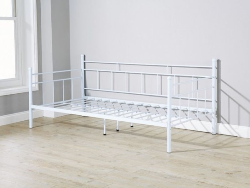 GFW Arizona 3ft Single White Metal Day Beds