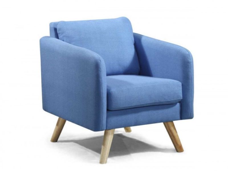 Sleep Design Longdon Sky Blue Fabric Chair