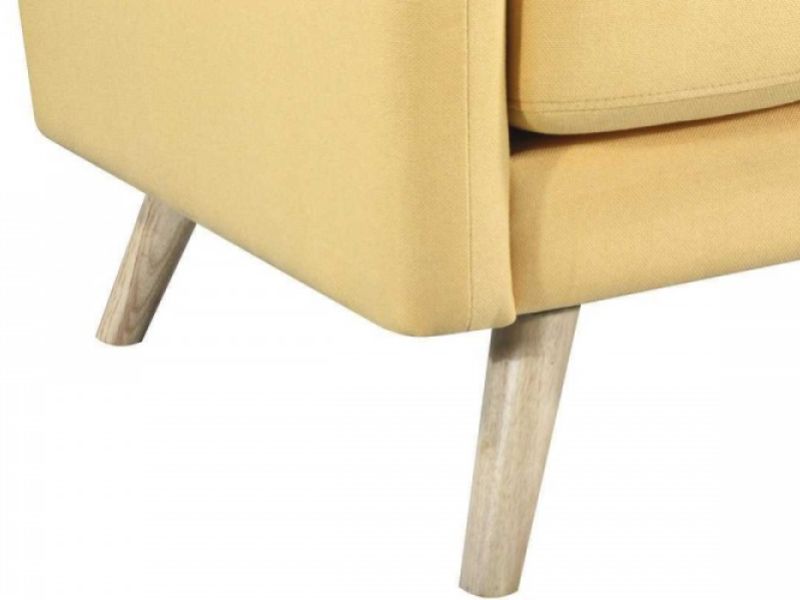 Sleep Design Longdon Yellow Fabric Chair