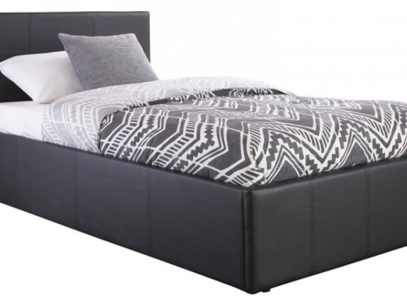 Black, 3FT Small Faux Leather Ottoman Side Lift Bed Base with HEADBOARD ONLY by Comfy Deluxe LTD 