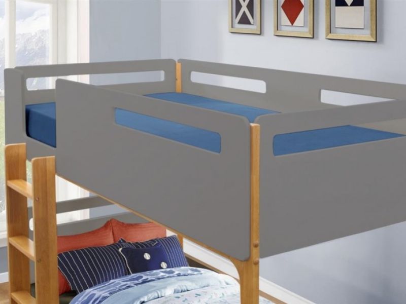 Birlea Islington 3ft Single Oak And Grey Wooden Bunk Bed