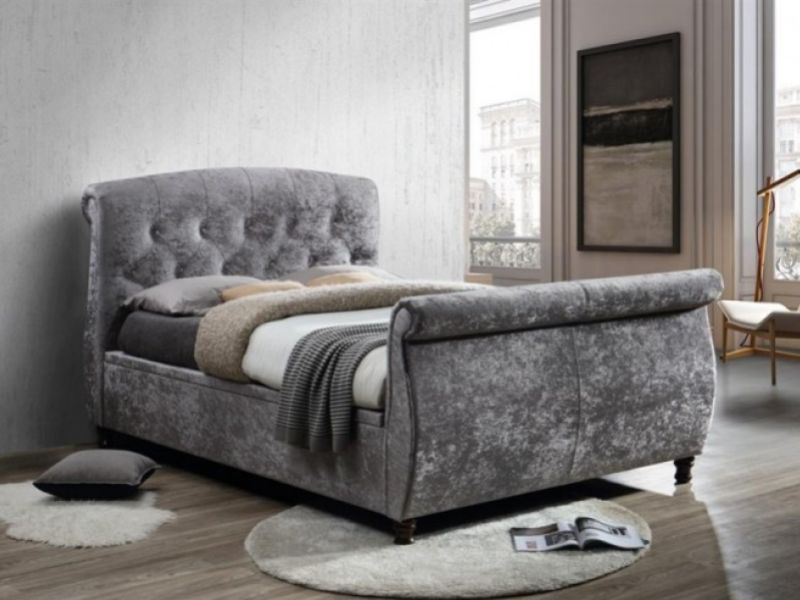 Birlea Toulouse 6ft Super Kingsize Steel Fabric Ottoman Bed Frame