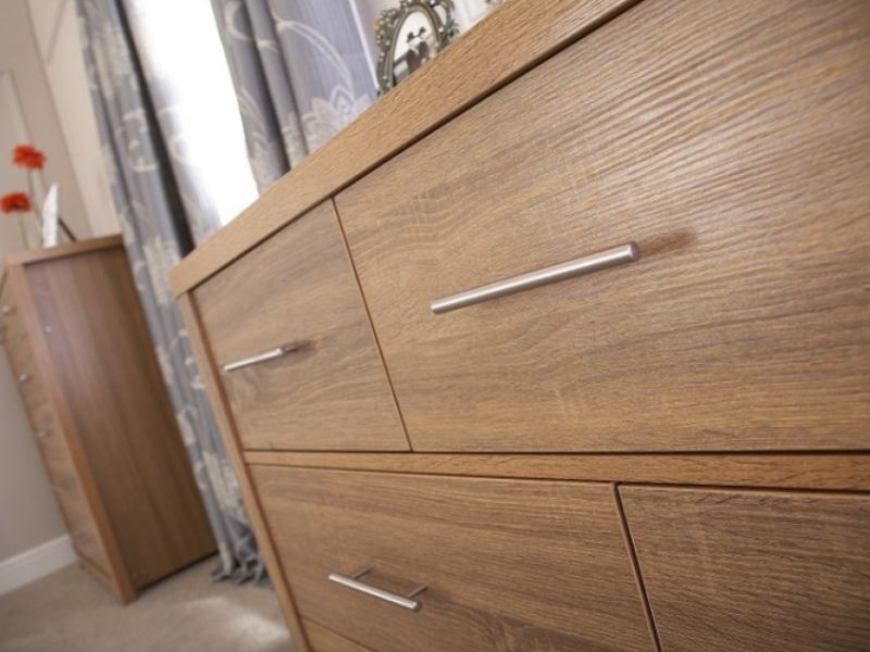 GFW Havana 4 Plus 3 Drawer Oak Finish Chest
