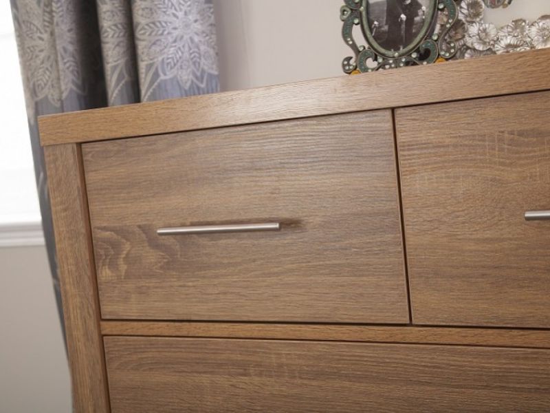 GFW Havana 4 Plus 3 Drawer Oak Finish Chest