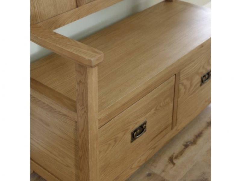 Birlea Malvern Oak Monks Bench