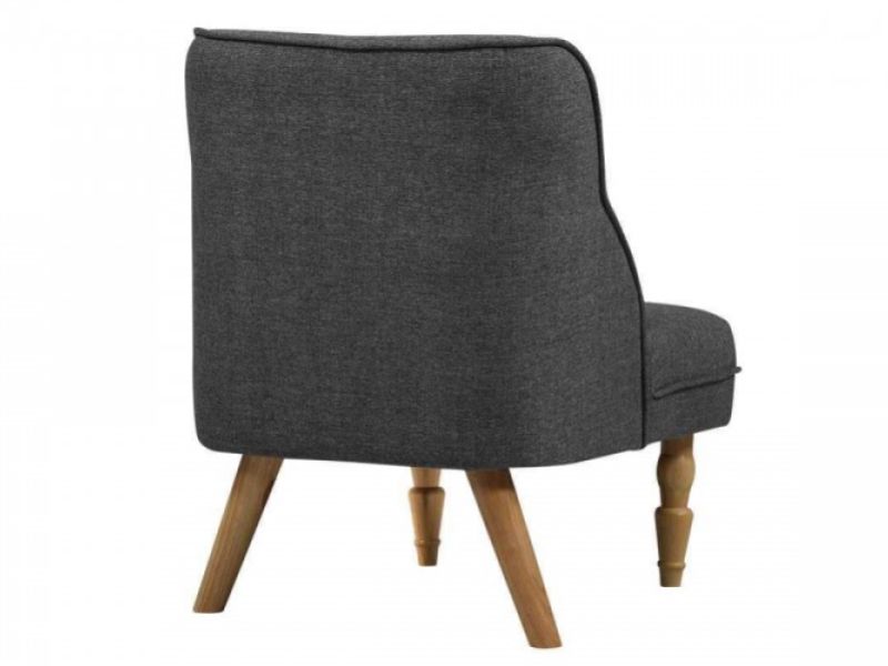 Sleep Design Shenstone Charcoal Grey Fabric Chair And Footstool