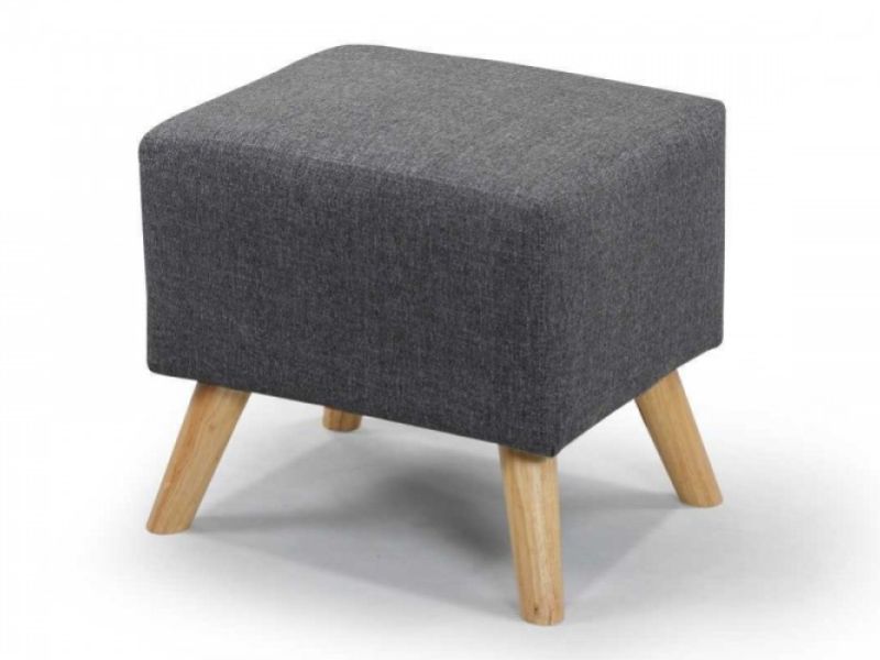 Sleep Design Shenstone Charcoal Grey Fabric Chair And Footstool